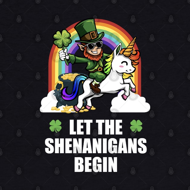 Leprechaun Unicorn Shenanigans Funny St Patricks Day by TheBeardComic